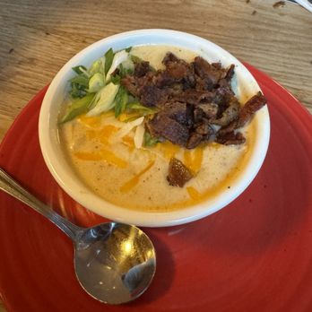 Down On Grayson - Loaded Potato Soup (It was the soup of the day for the Sunday we went) - New American Near Me - San Antonio, Texas Down On Grayson - Loaded Potato Soup (It was the soup of the day for the Sunday we went) - New American Near Me - San Antonio, Texas