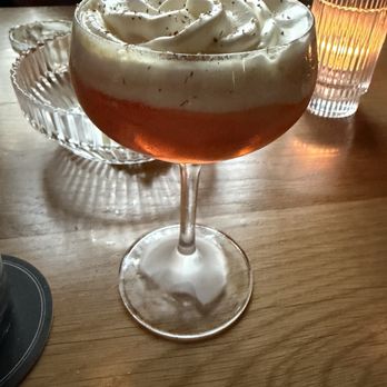 Death & Co DC - King mambo: strong but also dessert like with the whipped cream cheese on top! - Cocktail Bars Near Me - Washington, DC, District of Columbia