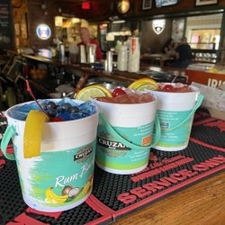 Hooligan's Steak & Ale - Blueberry and regular rum punch buckets