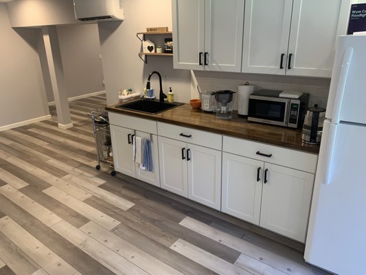 Kitchenette in Basement Remodel - We added an entire kitchenette to a basement. Call us today to schedule a consultation!