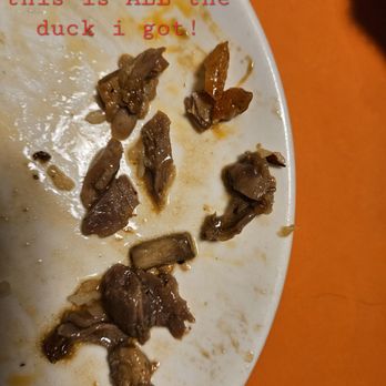 Eat My Thai Cuisine - The tiny pieces of duck I fished out of from the "Eat My Duck" (wok section) dish I ordered. - Salad Near Me - Albuquerque, New Mexico Eat My Thai Cuisine - The tiny pieces of duck I fished out of from the "Eat My Duck" (wok section) dish I ordered. - Salad Near Me - Albuquerque, New Mexico