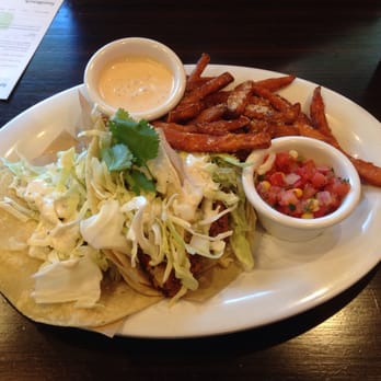 Veggie Grill by Next Level - Fish tacos and sweet potato fries. - Vegan Near Me - Seattle, Washington Veggie Grill by Next Level - Fish tacos and sweet potato fries. - Vegan Near Me - Seattle, Washington