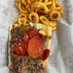 Half Classic Philly Cheese Steak (Half) with Curly Fries (Regular)