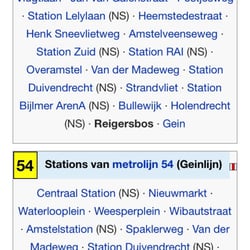 Station Reigersbos - Metro haltes, te bereiken via dit station (lijnen 50 & 54)
