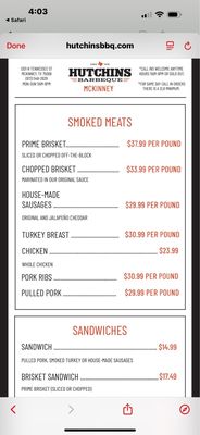 Menu photo 8 Hutchins BBQ McKinney, TX Menu photo 8 Hutchins BBQ McKinney, TX
