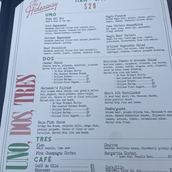 The Hideaway - Lunch menu - Steakhouses Near Me - Beverly Hills, California