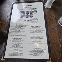 Y'Bar - Menu