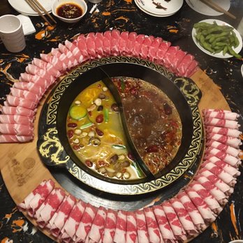 Chengdu Memory - Meats display ordered as a combo of beef, lamb, and pork. - Hot Pot Near Me - Seattle, Washington Chengdu Memory - Meats display ordered as a combo of beef, lamb, and pork. - Hot Pot Near Me - Seattle, Washington