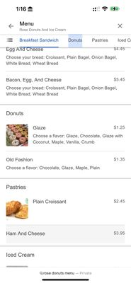 Rose Donuts And Ice Cream by null