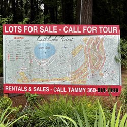 Lost Lake Resort - This sign belongs to Lost Lake Resort Investment Group, who owns 34 units in the resort which they offer for sale or rent.