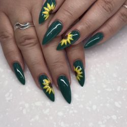Day Nail Bar - Sunflowers Nail Art at Day Nail Bar. CALL(408)591-1166 4750 Almaden Expy, San Jose, CA, 95118. Follow Us: IG @day_nailbar