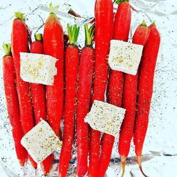 The Yellow Brick Kitchen - Ruby Carrots, Cashew Butter and fennel pollen...part of a beautiful gluten free and dairy free evening - Personal Chefs Near Me The Yellow Brick Kitchen - Ruby Carrots, Cashew Butter and fennel pollen...part of a beautiful gluten free and dairy free evening - Personal Chefs Near Me