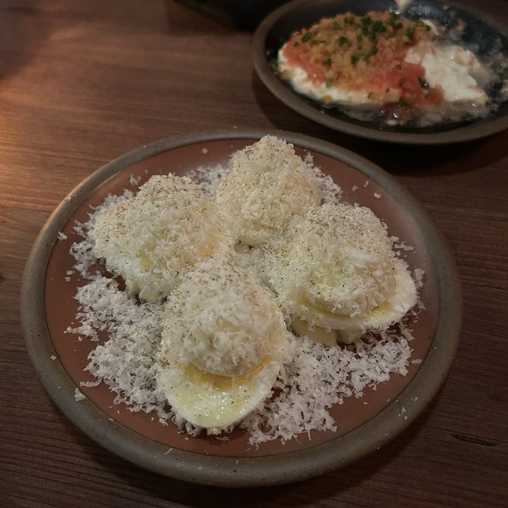 Cacio e Pepe deviled eggs