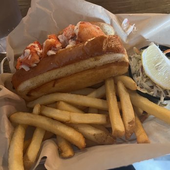 Pepper's Landing - Lobster roll (with butter) fries and coleslaw - Seafood Near Me - Brunswick, Maine Pepper's Landing - Lobster roll (with butter) fries and coleslaw - Seafood Near Me - Brunswick, Maine