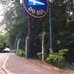 Veleiros do Sul - Placa sinalizando a chegada do clube