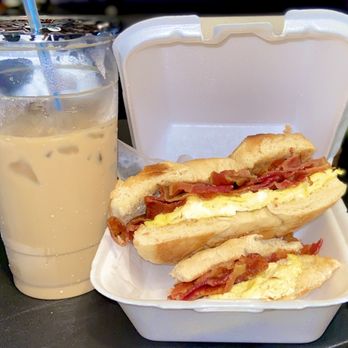 Sk's Donuts - Iced Coffee & Bacon Egg & Cheese Bagel - Donuts Near Me - Oceanside, California Sk's Donuts - Iced Coffee & Bacon Egg & Cheese Bagel - Donuts Near Me - Oceanside, California