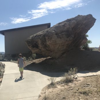 Cleveland-Lloyd Dinosaur Quarry - Cool rocks outside museum and in picnic area - Hiking Near Me - Price, Utah Cleveland-Lloyd Dinosaur Quarry - Cool rocks outside museum and in picnic area - Hiking Near Me - Price, Utah