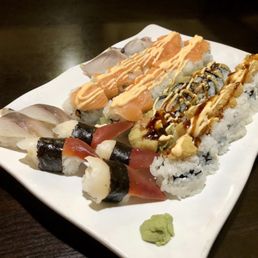 Don't judge. I really like Saba and Hokkigai, and ordered 4 pieces of each along with 4 specialty rolls. Don't judge. I really like Saba and Hokkigai, and ordered 4 pieces of each along with 4 specialty rolls.