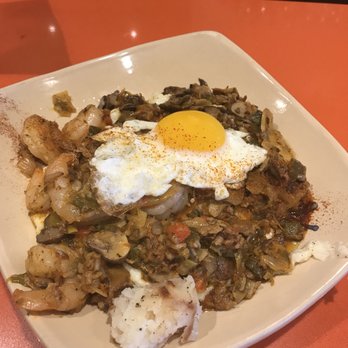 Snooze, an A.M. Eatery - Shrimp and grits with mushrooms - Breakfast & Brunch Near Me - Phoenix, Arizona