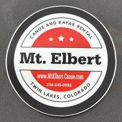 Mount Elbert Canoe and Kayak - Mt. Elbert Canoe and Kayak business logo with website and telephone number.