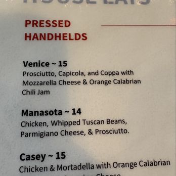Back Porch Brewing - Handheld menu - Breweries Near Me - Venice, Florida