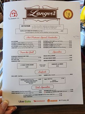 Menu photo 8 Langer's Delicatessen Los Angeles, CA