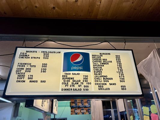 Menu photo 1 Sully's Drive-In Forks, WA