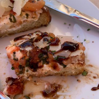 Sauce Pizza & Wine - Seasonal bruschetta and I added balsamic glaze - Italian Near Me - Mesa, Arizona Sauce Pizza & Wine - Seasonal bruschetta and I added balsamic glaze - Italian Near Me - Mesa, Arizona