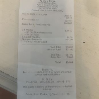 Apollo's Bistro - Price of soup $9. Way overpriced - American Near Me - Apollo Beach, Florida Apollo's Bistro - Price of soup $9. Way overpriced - American Near Me - Apollo Beach, Florida