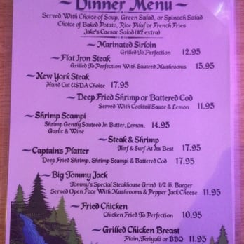Back Alley - Here is a menu, they also have specials that change. - Bowling Near Me - Bishop, California