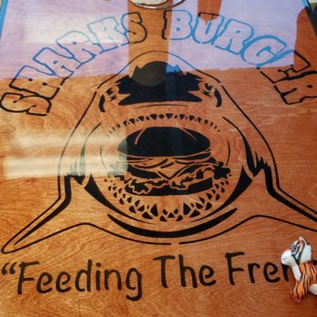 Sharks Burger - Super cute tables! - Burgers Near Me - Leander, Texas Sharks Burger - Super cute tables! - Burgers Near Me - Leander, Texas