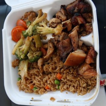 Asian Chao - Bourbon Chicken and Fried Rice with mixed vegetables. - Chinese Near Me - Boynton Beach, Florida