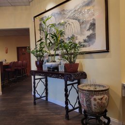 the entrance to the restaurant
