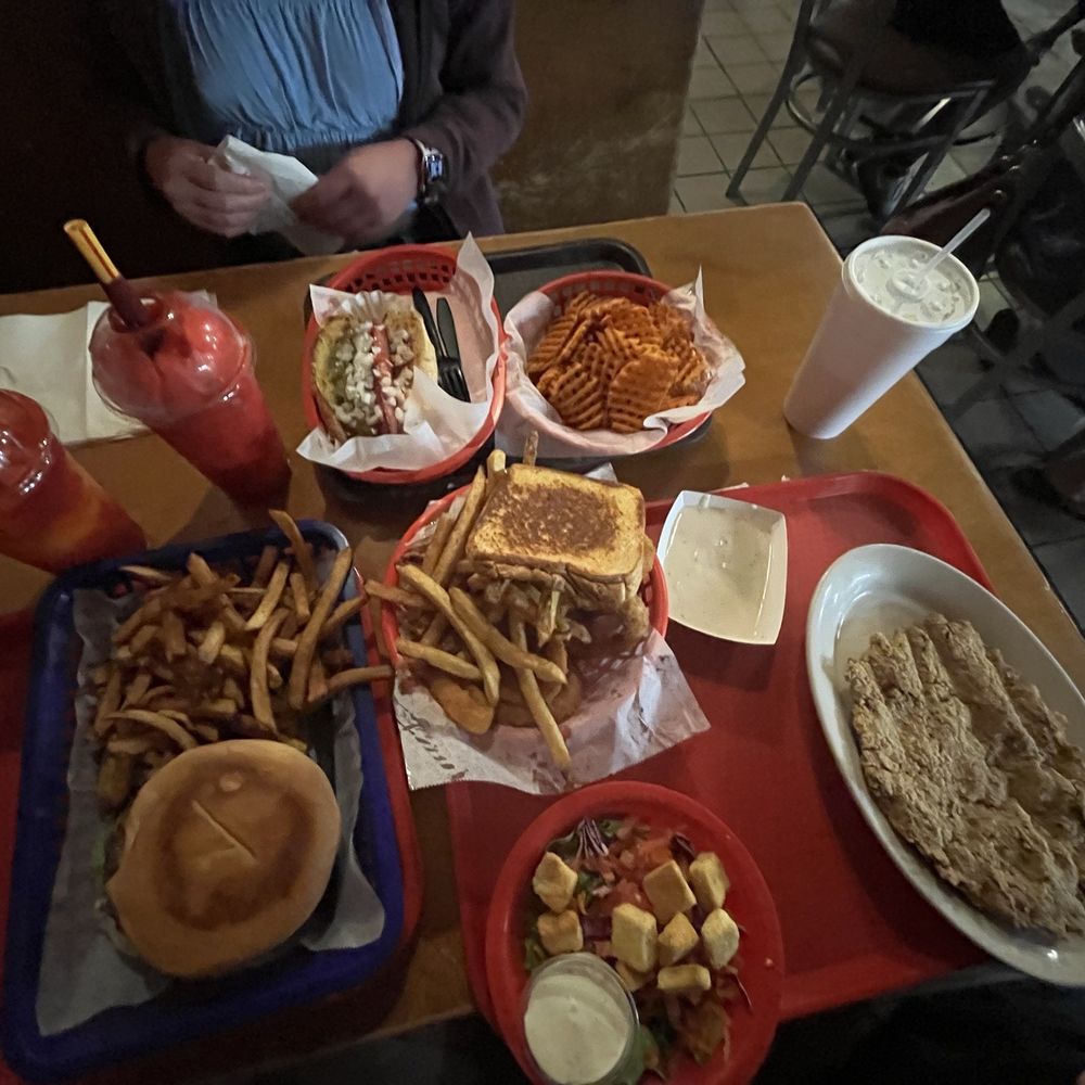 Texas Hamburger Company - Green Chili Burger Chili Cheese Dog chicken-fried steak - Burgers Near Me - San Antonio, Texas Texas Hamburger Company - Green Chili Burger Chili Cheese Dog chicken-fried steak - Burgers Near Me - San Antonio, Texas
