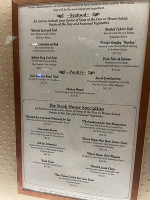 Menu photo 3 The Gourmet Room Laughlin, NV