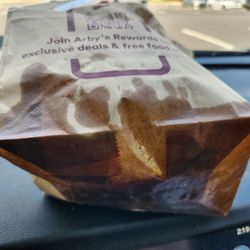 Arby’s Of Smithfield - Greasy paper bag bc the staff didn't bother to drain the potato cakes