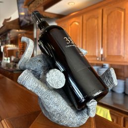 Wine on an elephant holder Wine on an elephant holder