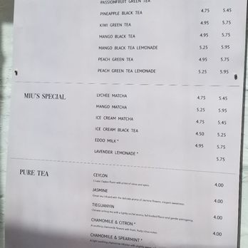 Miu's Tea - Menu1 - Bubble Tea Near Me - South Miami, Florida Miu's Tea - Menu1 - Bubble Tea Near Me - South Miami, Florida