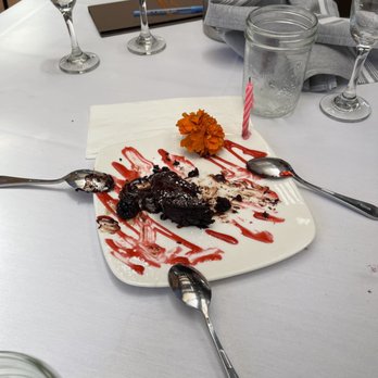 Creekside Grille Restaurant - The remains of a very Happy Birthday cake - New American Near Me - Temecula, California Creekside Grille Restaurant - The remains of a very Happy Birthday cake - New American Near Me - Temecula, California