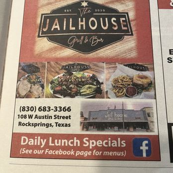Jail House Bar & Grill - Great place with excellent food and food choices! - Bars Near Me - Rocksprings, Texas