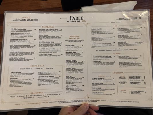 Menu photo 2 Toast Kitchen & Bar Brea, CA Menu photo 2 Toast Kitchen & Bar Brea, CA