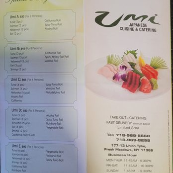 Umi Sushi - Menu 08/2021 - Japanese Near Me - Fresh Meadows, New York