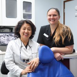 Samoset Family Dental - Dr. Sheng with dental assistant Rylee.