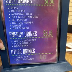 Heroes Hideout - Drink menu