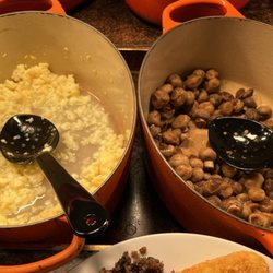 Red Burn Farm - Scrambled eggs, fried mushrooms