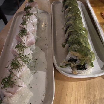 Bamboo Sushi - Ocean Farmer (left) and Green Machine Roll (right) - Sushi Bars Near Me - Denver, Colorado Bamboo Sushi - Ocean Farmer (left) and Green Machine Roll (right) - Sushi Bars Near Me - Denver, Colorado