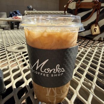 Monks Coffee Shop - Iced Lavender Oatmilk Latte - Coffee & Tea Near Me - Abilene, Texas Monks Coffee Shop - Iced Lavender Oatmilk Latte - Coffee & Tea Near Me - Abilene, Texas