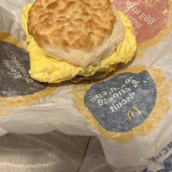 McDonald's - Breakfast sandwhich with Scrambled Eggs instead of folded.