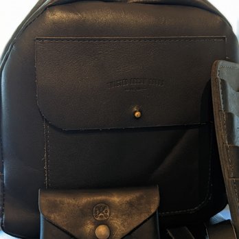 Twisted Arrow Goods - Custom backpack purse, Jordan stitch less pouch - Leather Goods Near Me - Houston, Texas