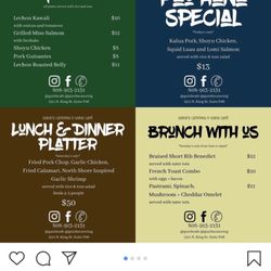 May 2020 menu